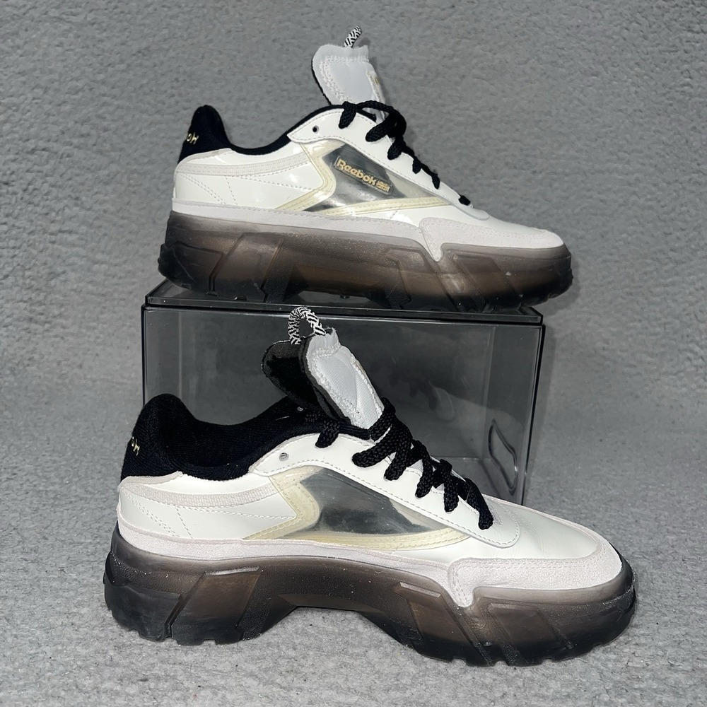Reebok Cardi B Club C Sneakers Women's Sz 8 Chalk Birthday Release Shoes FZ4928 - Picture 2 of 7